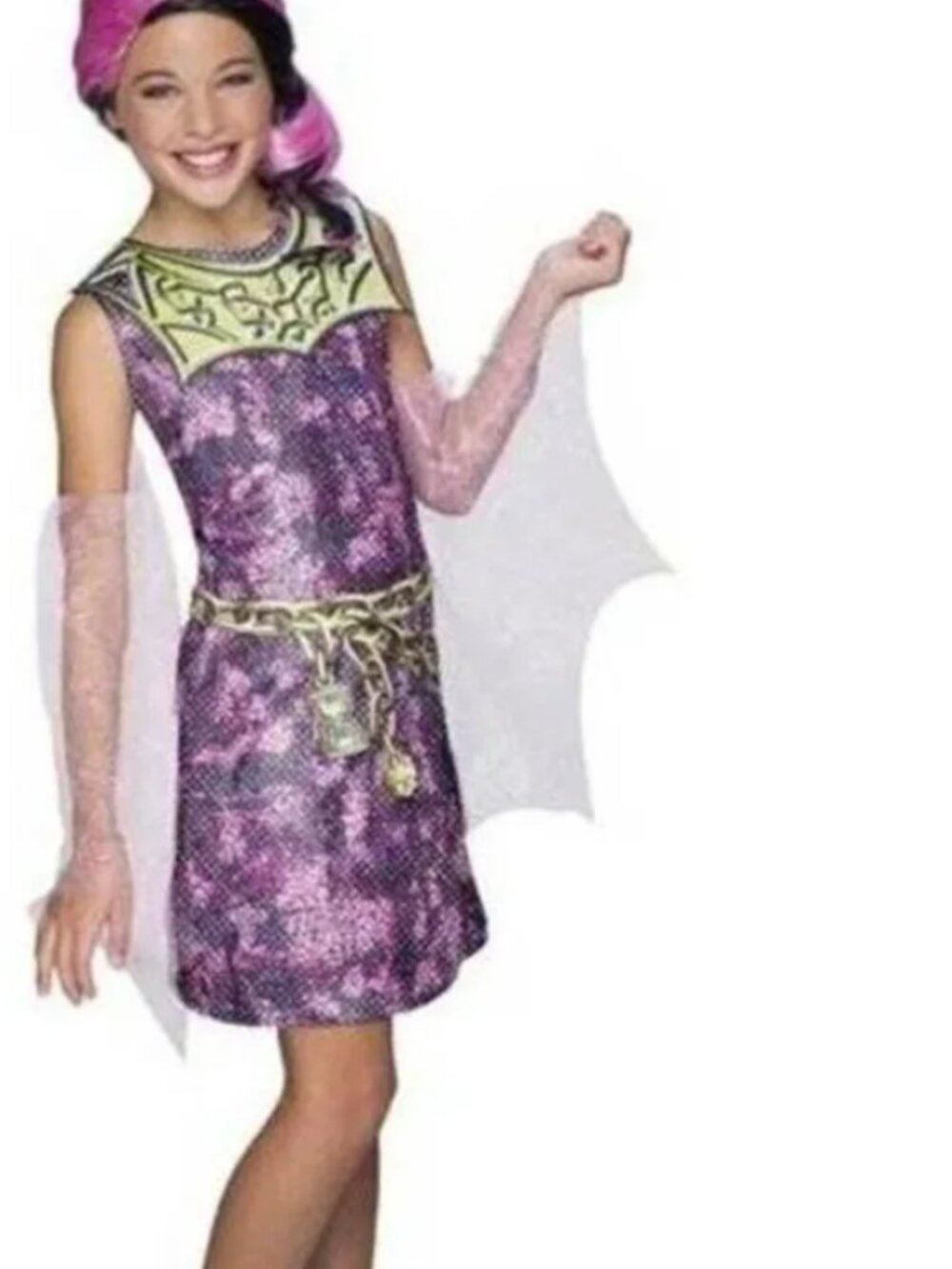Draculaura Monster High Halloween Costume 8/10 Dracula Dress & Belt 2 Pc Girls